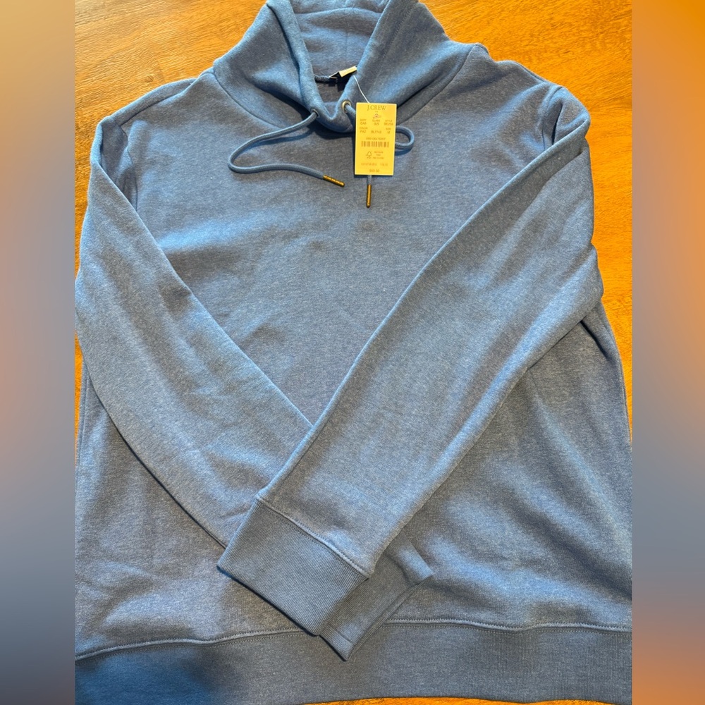 NWT J Crew Cozy Blue Hoodie